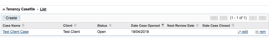 tenancy casefile list