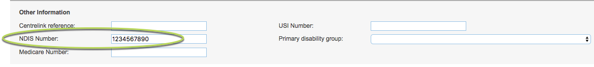 NDIS Number