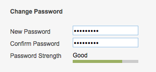 New password