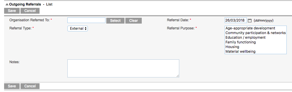 Referral record