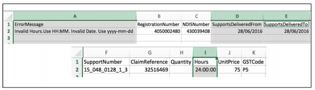 Example NDIS Error File