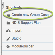 Create new group case