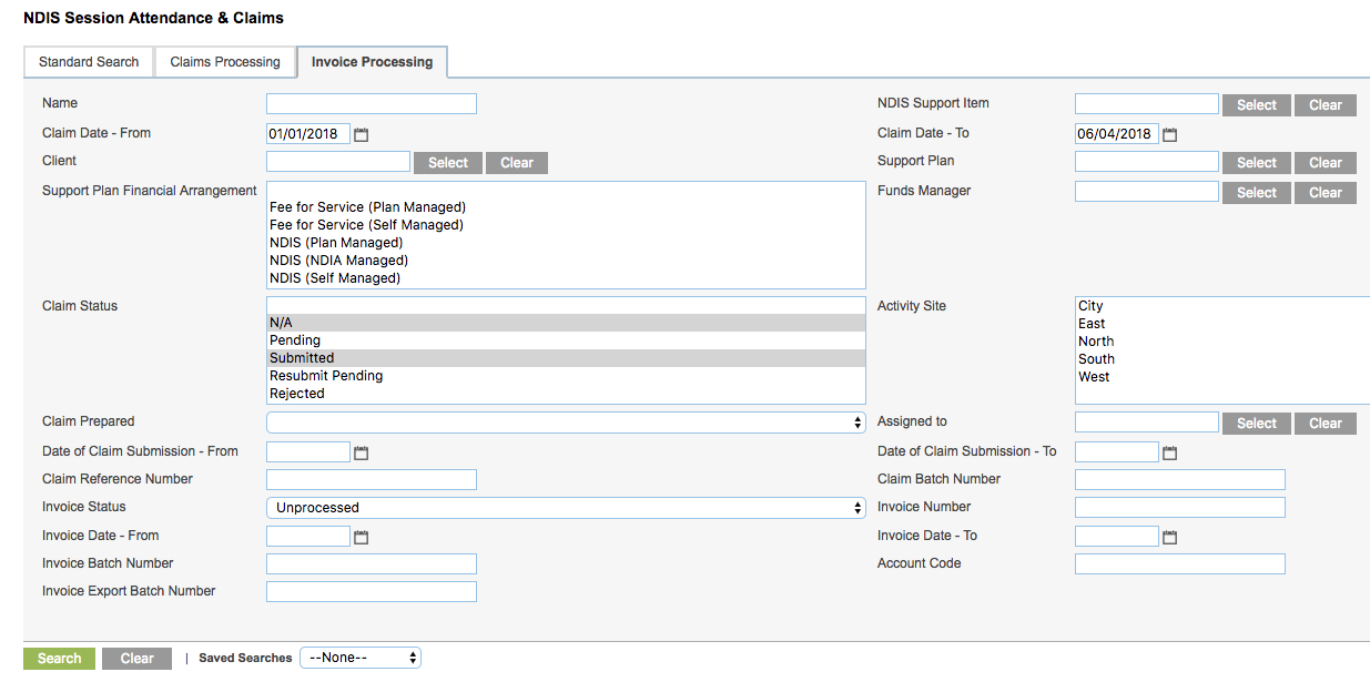 Invoicing Criteria