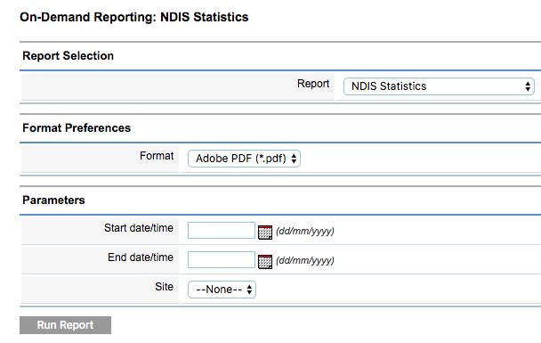 NDIS Statistics parameters