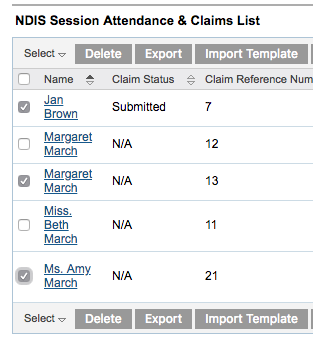 Selected Claims