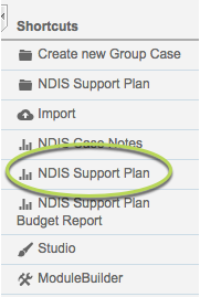 Support Plan Shortcut