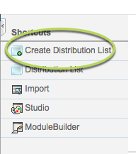 Create Distribution list