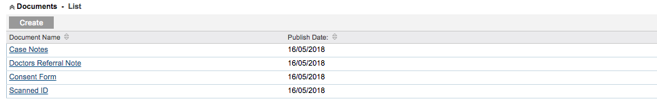 Documents Sub-panel