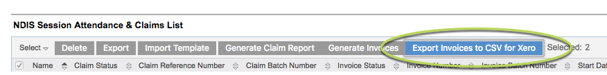 Export invoice to csv