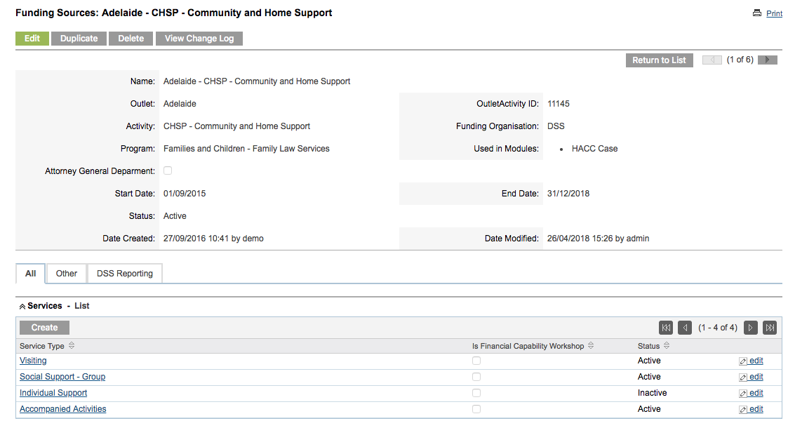 Funding Source Detail