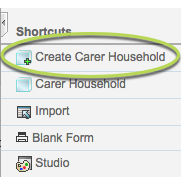 Create household shortcut