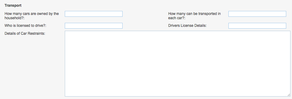 Household Transport Details