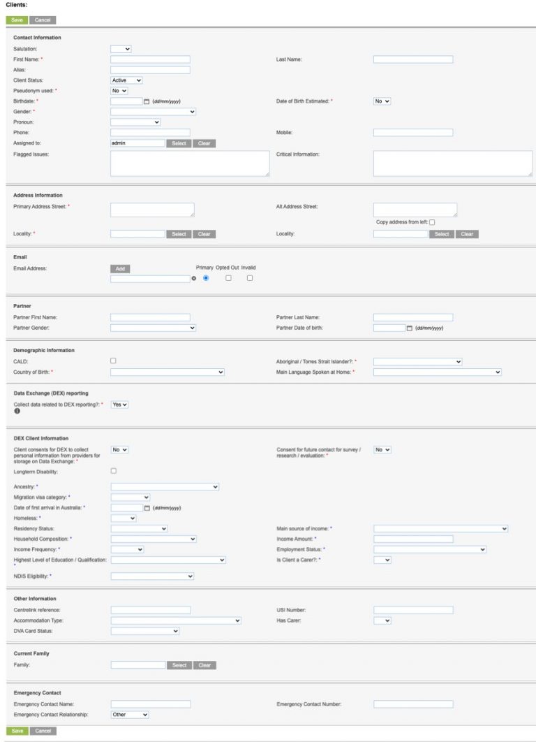 Client Record System Create a Client record – Community Data Solutions