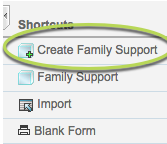 Family Support Shortcut