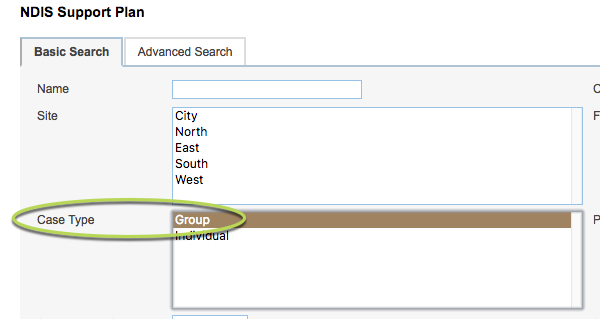 Group Case Type