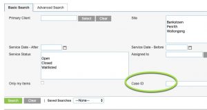 Search by Case ID – Community Data Solutions