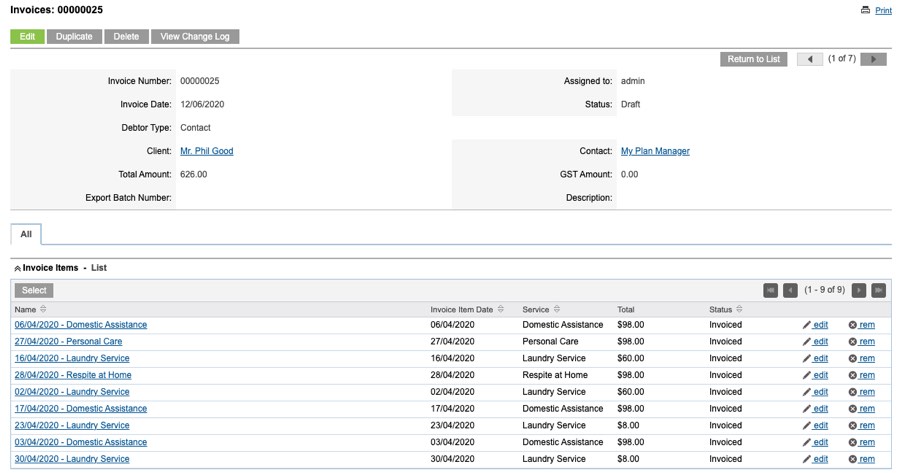 invoice number example