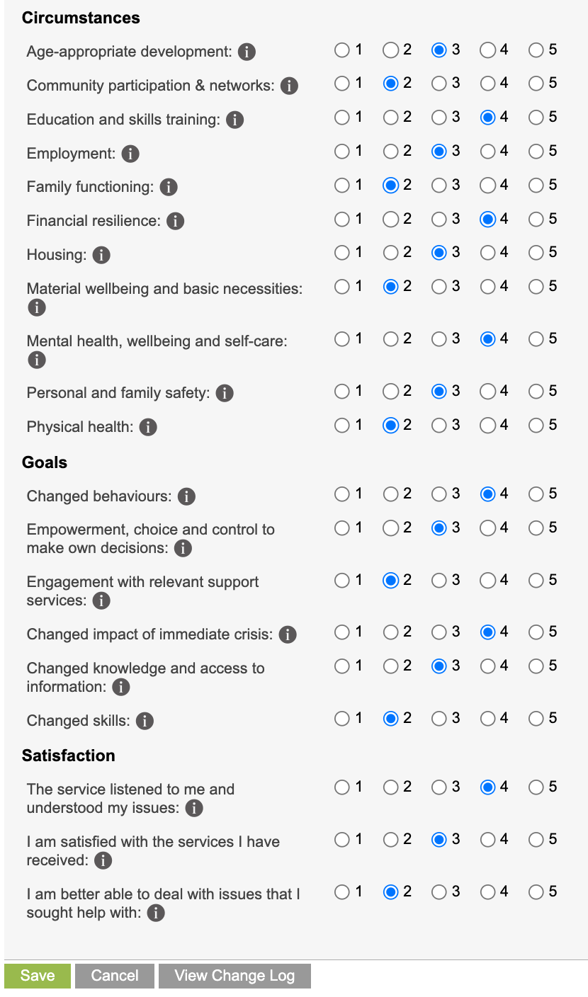 DSS SCORE Assessment for an Individual – Community Data Solutions